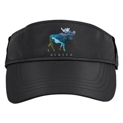 Alaska Moose Chugach National Forest State Park Souvenir Adult Drive Performance Visor