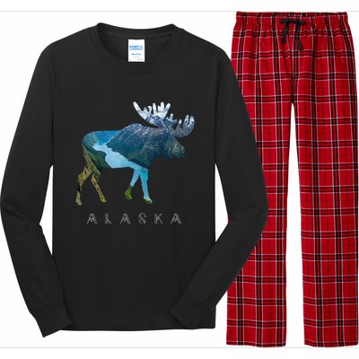 Alaska Moose Chugach National Forest State Park Souvenir Long Sleeve Pajama Set