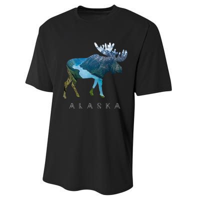 Alaska Moose Chugach National Forest State Park Souvenir Performance Sprint T-Shirt