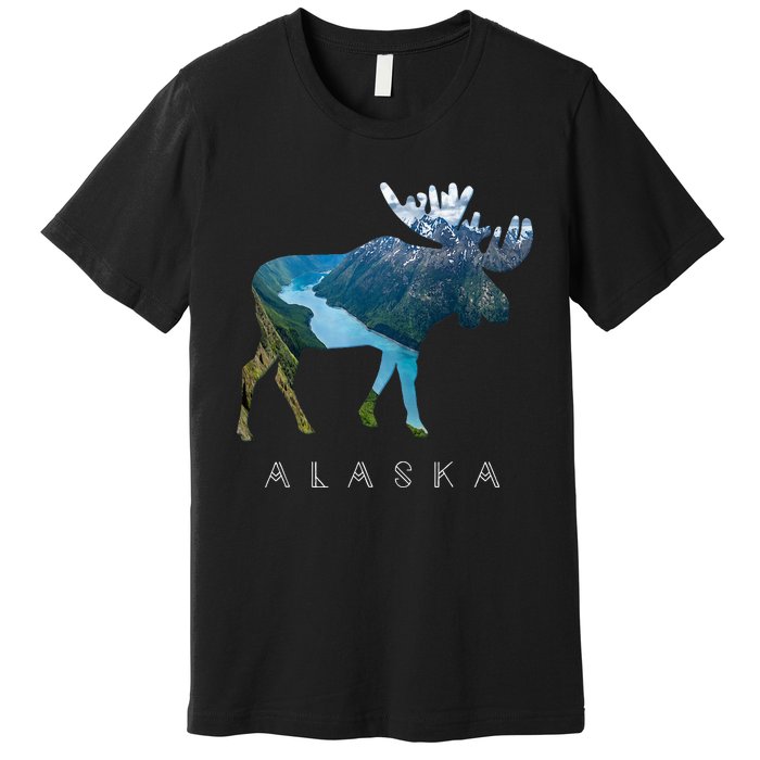 Alaska Moose Chugach National Forest State Park Souvenir Premium T-Shirt