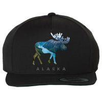 Alaska Moose Chugach National Forest State Park Souvenir Wool Snapback Cap