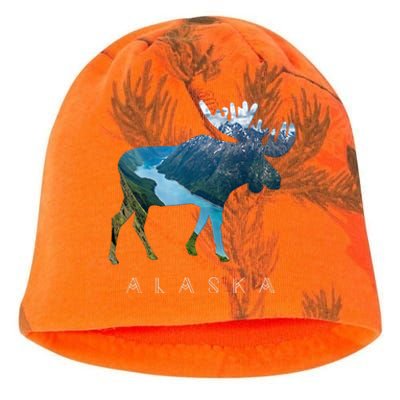 Alaska Moose Chugach National Forest State Park Souvenir Kati - Camo Knit Beanie