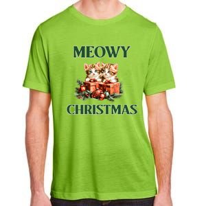 Adorable Meowy Christmas Xmas Holiday Kitty Kittens Gift Adult ChromaSoft Performance T-Shirt