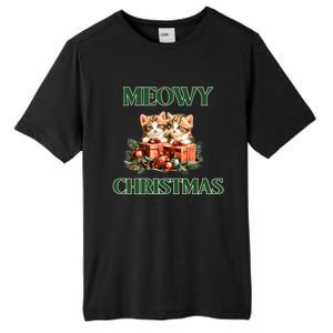 Adorable Meowy Christmas Xmas Holiday Kitty Kittens Gift Tall Fusion ChromaSoft Performance T-Shirt