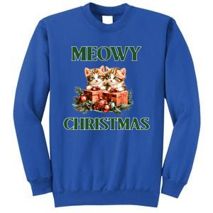 Adorable Meowy Christmas Xmas Holiday Kitty Kittens Gift Sweatshirt