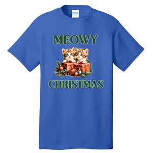 Adorable Meowy Christmas Xmas Holiday Kitty Kittens Gift Tall T-Shirt