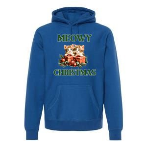 Adorable Meowy Christmas Xmas Holiday Kitty Kittens Gift Premium Hoodie