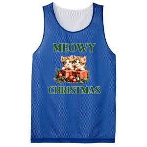 Adorable Meowy Christmas Xmas Holiday Kitty Kittens Gift Mesh Reversible Basketball Jersey Tank