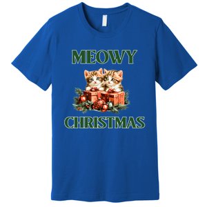 Adorable Meowy Christmas Xmas Holiday Kitty Kittens Gift Premium T-Shirt