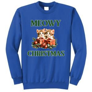 Adorable Meowy Christmas Xmas Holiday Kitty Kittens Gift Tall Sweatshirt