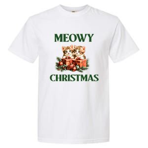 Adorable Meowy Christmas Xmas Holiday Kitty Kittens Gift Garment-Dyed Heavyweight T-Shirt