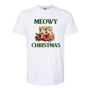 Adorable Meowy Christmas Xmas Holiday Kitty Kittens Gift Softstyle CVC T-Shirt