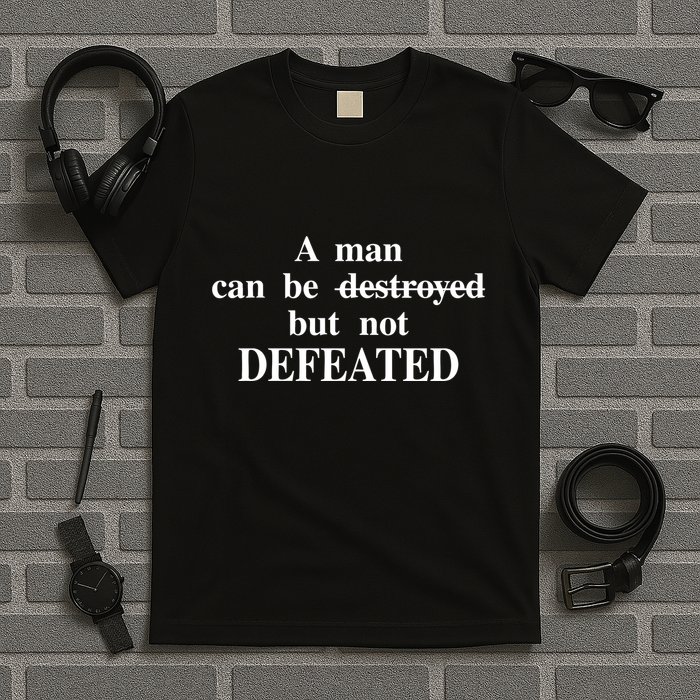 A Man Can Be Destroyed But Not Defeated T-Shirt