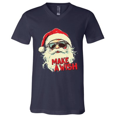 A Merry Christmas Begins With Santa’S Wishful Speech V-Neck T-Shirt