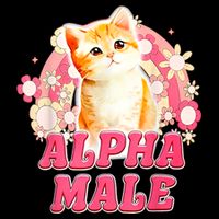 Alpha Male Cat Kitten Funny Cooling Performance Crew T-Shirt
