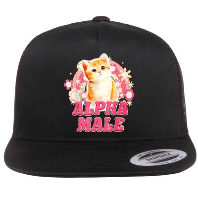 Alpha Male Cat Kitten Funny Flatbill Hat