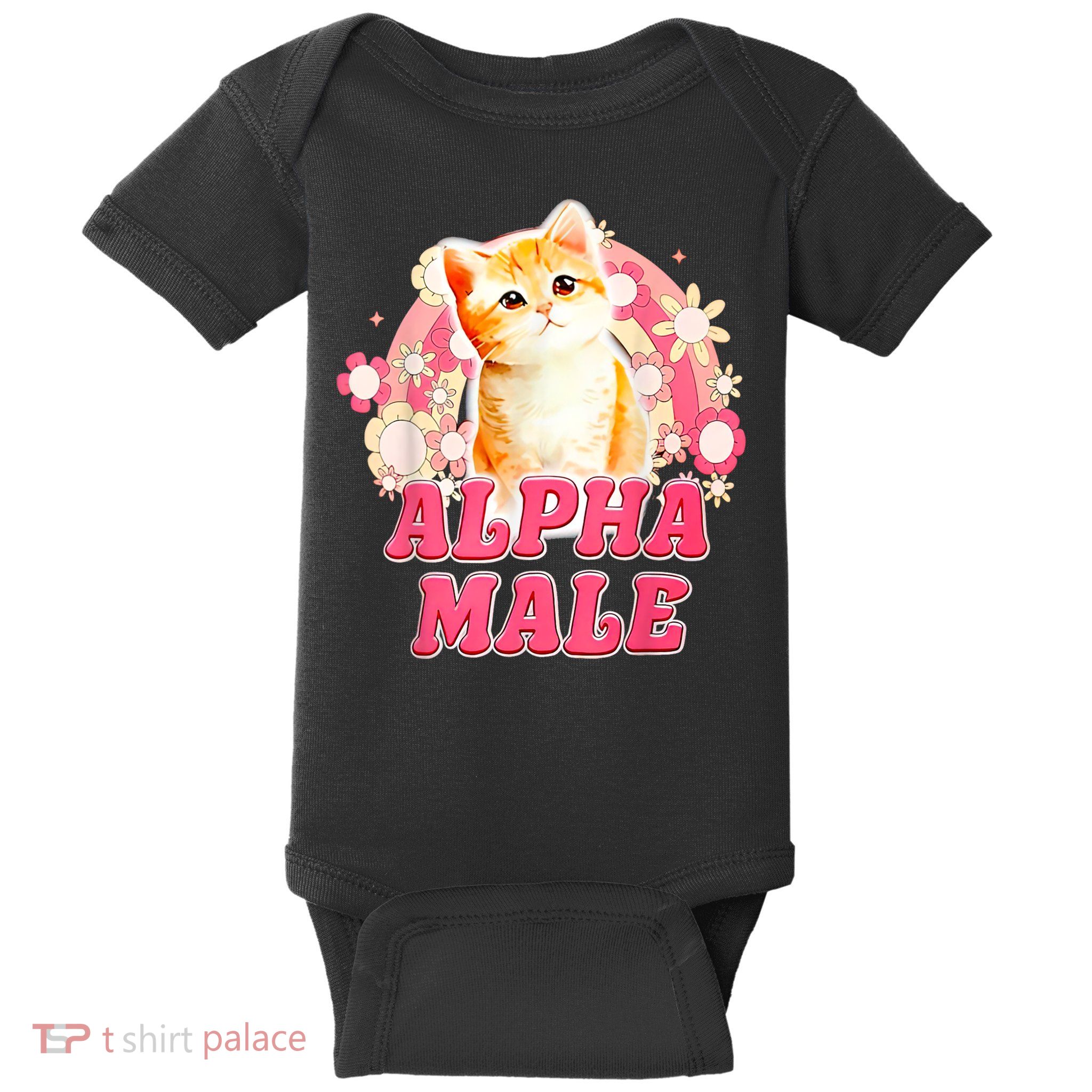 Alpha Male Cat Kitten Funny Baby Bodysuit