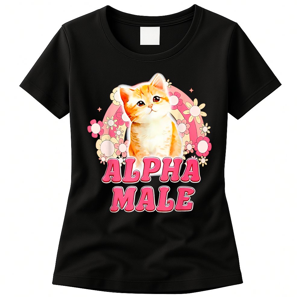 Alpha Male Cat Kitten Funny Womens T-Shirt