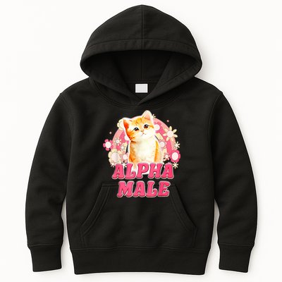 Alpha Male Cat Kitten Funny Kids Hoodie