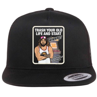 A Mine Craft Movie Trash Your Old Life And Start Winning Flat Bill Trucker Hat