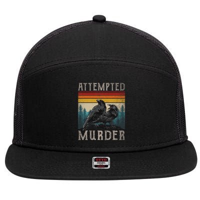 Attempted Murder Crows & Edgar Allen Poe 7 Panel Mesh Trucker Snapback Hat