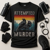 Attempted Murder Crows & Edgar Allen Poe Cooling Performance Crew T-Shirt
