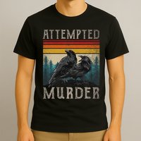 Attempted Murder Crows & Edgar Allen Poe T-Shirt