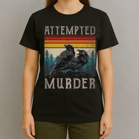 Attempted Murder Crows & Edgar Allen Poe T-Shirt