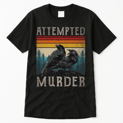 Attempted Murder Crows & Edgar Allen Poe Tall T-Shirt