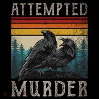 Attempted Murder Crows & Edgar Allen Poe Tall T-Shirt