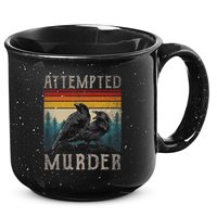 Attempted Murder Crows & Edgar Allen Poe 15oz Campfire Ceramic Mug
