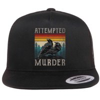 Attempted Murder Crows & Edgar Allen Poe Flat Bill Trucker Hat