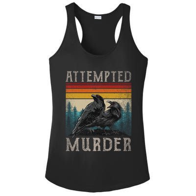 Attempted Murder Crows & Edgar Allen Poe Ladies PosiCharge Competitor Racerback Tank