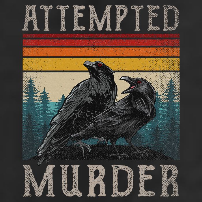 Attempted Murder Crows & Edgar Allen Poe 25L Jumbo Tote