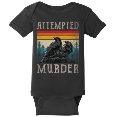Attempted Murder Crows & Edgar Allen Poe Baby Bodysuit