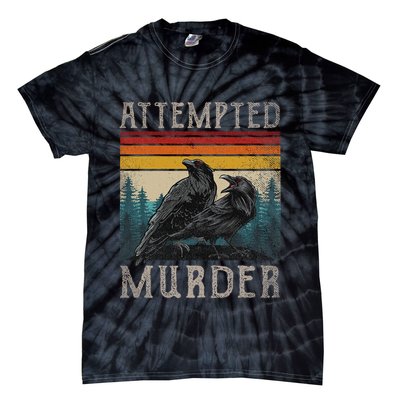 Attempted Murder Crows & Edgar Allen Poe Tie-Dye T-Shirt