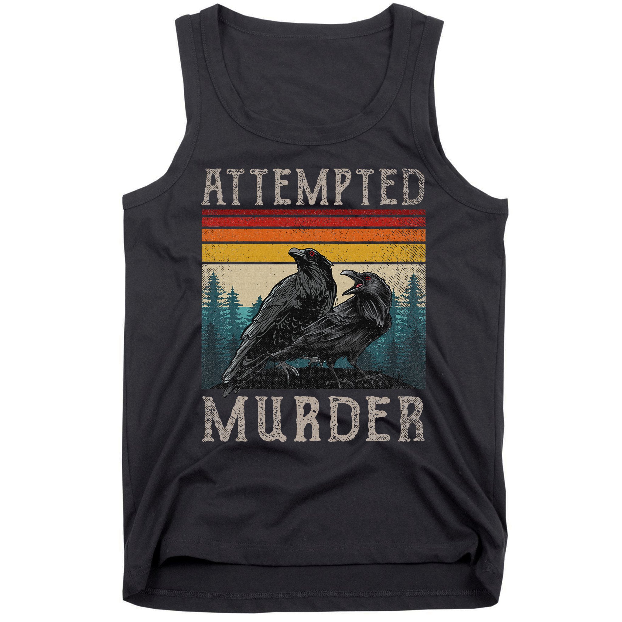 Attempted Murder Crows & Edgar Allen Poe Tank Top