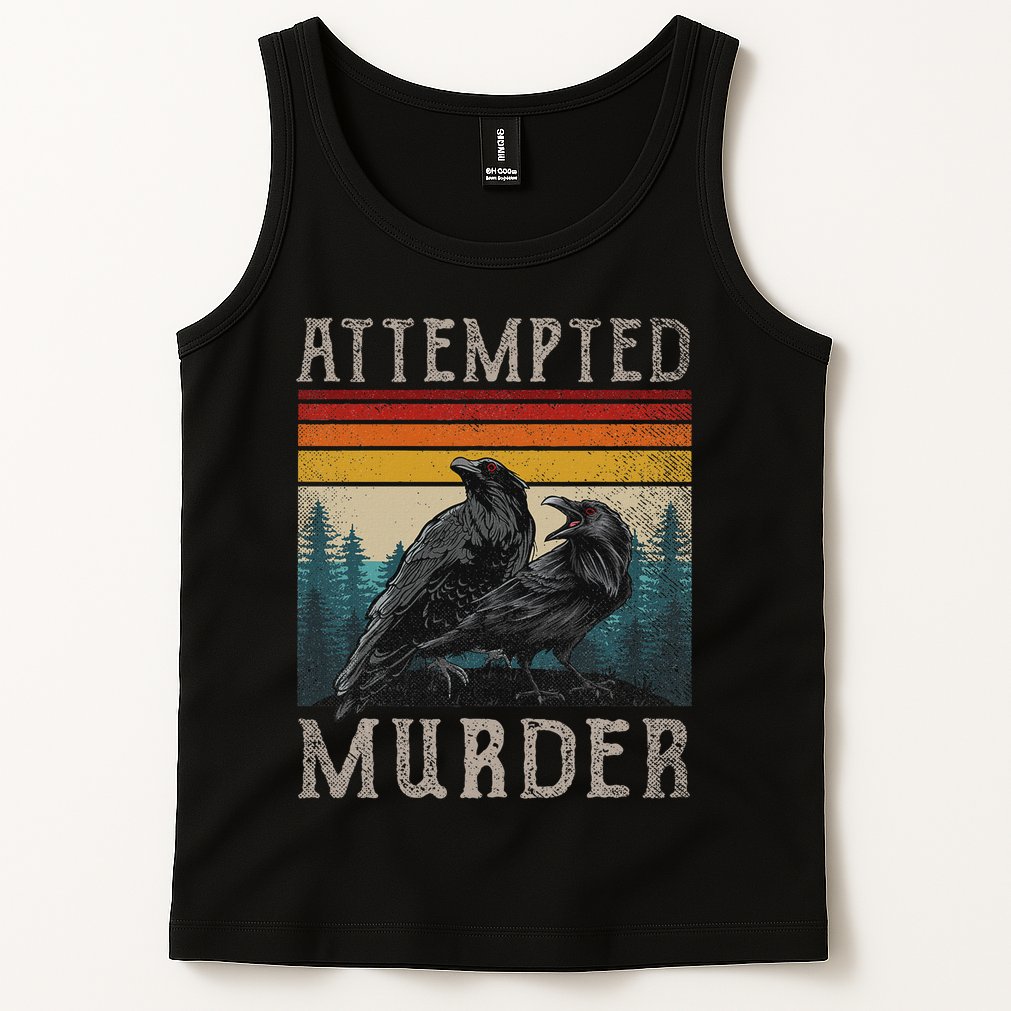 Attempted Murder Crows & Edgar Allen Poe Tank Top