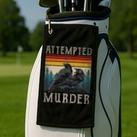 Attempted Murder Crows & Edgar Allen Poe Golf Towel