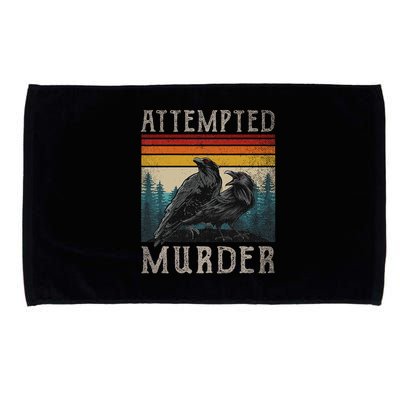 Attempted Murder Crows & Edgar Allen Poe Microfiber Hand Towel