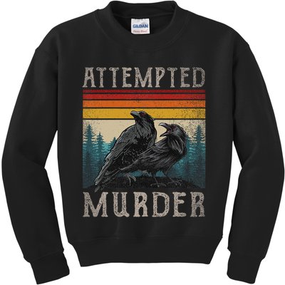 Attempted Murder Crows & Edgar Allen Poe Kids Sweatshirt