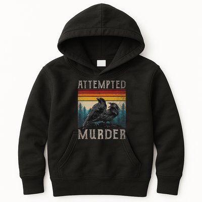 Attempted Murder Crows & Edgar Allen Poe Kids Hoodie