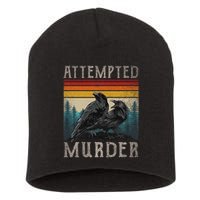 Attempted Murder Crows & Edgar Allen Poe Short Acrylic Beanie