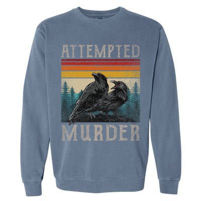 Attempted Murder Crows & Edgar Allen Poe Garment-Dyed Sweatshirt