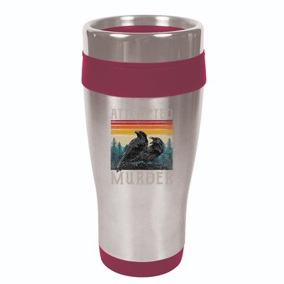 Attempted Murder Crows & Edgar Allen Poe 16oz Travel Tumbler