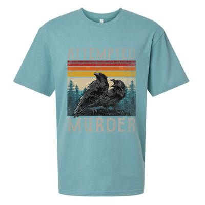 Attempted Murder Crows & Edgar Allen Poe Sueded Cloud Jersey T-Shirt