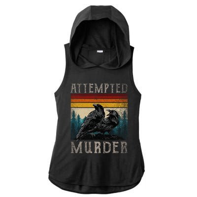 Attempted Murder Crows Ladies PosiCharge Tri-Blend Wicking Draft Hoodie Tank