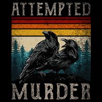 Attempted Murder Crows Drawstring Bag