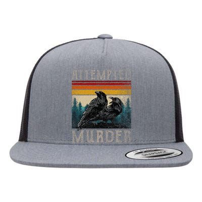 Attempted Murder Crows Flat Bill Trucker Hat