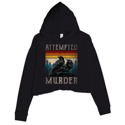 Attempted Murder Crows Crop Fleece Hoodie